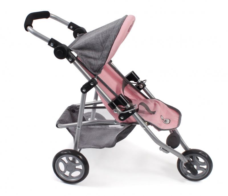 Cochecito para muñecas Bayer chic jogging lola (gris rosa claro)