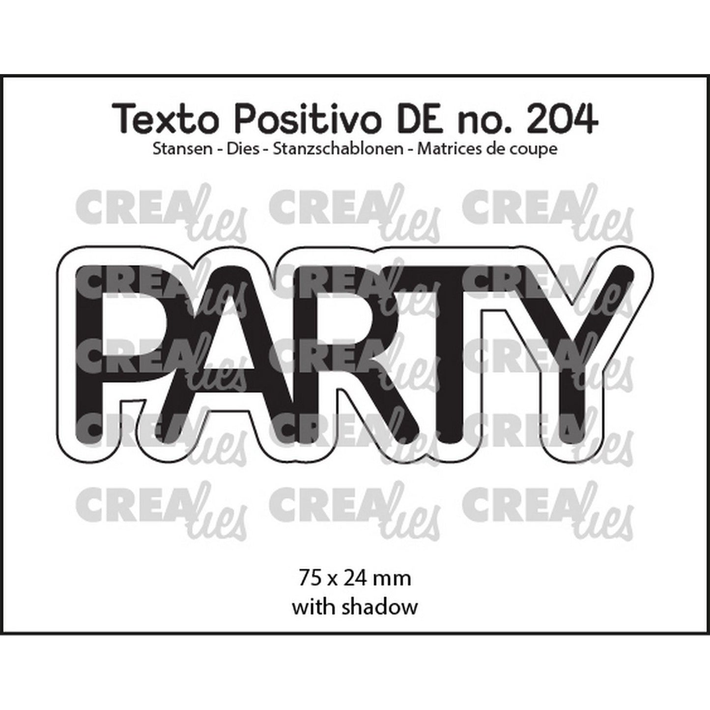 Crealies • texto positivo troqueles fiesta
