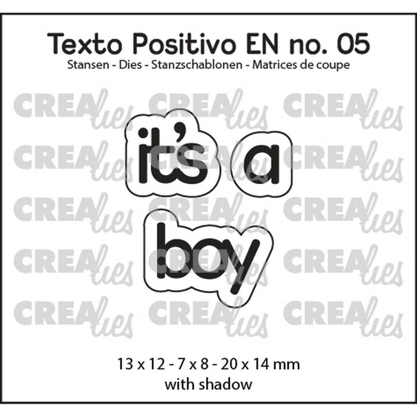 Crealies • testo positivo stans è un maschietto