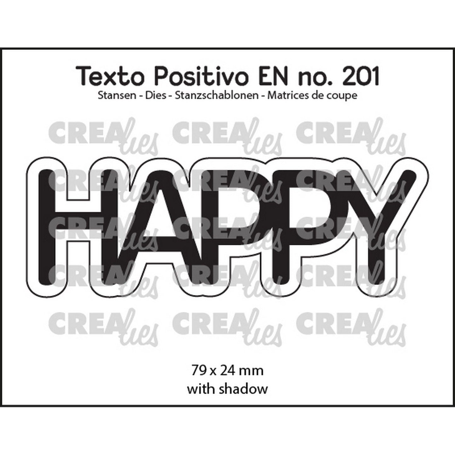 Crealies • texto positivo plantilla de corte feliz