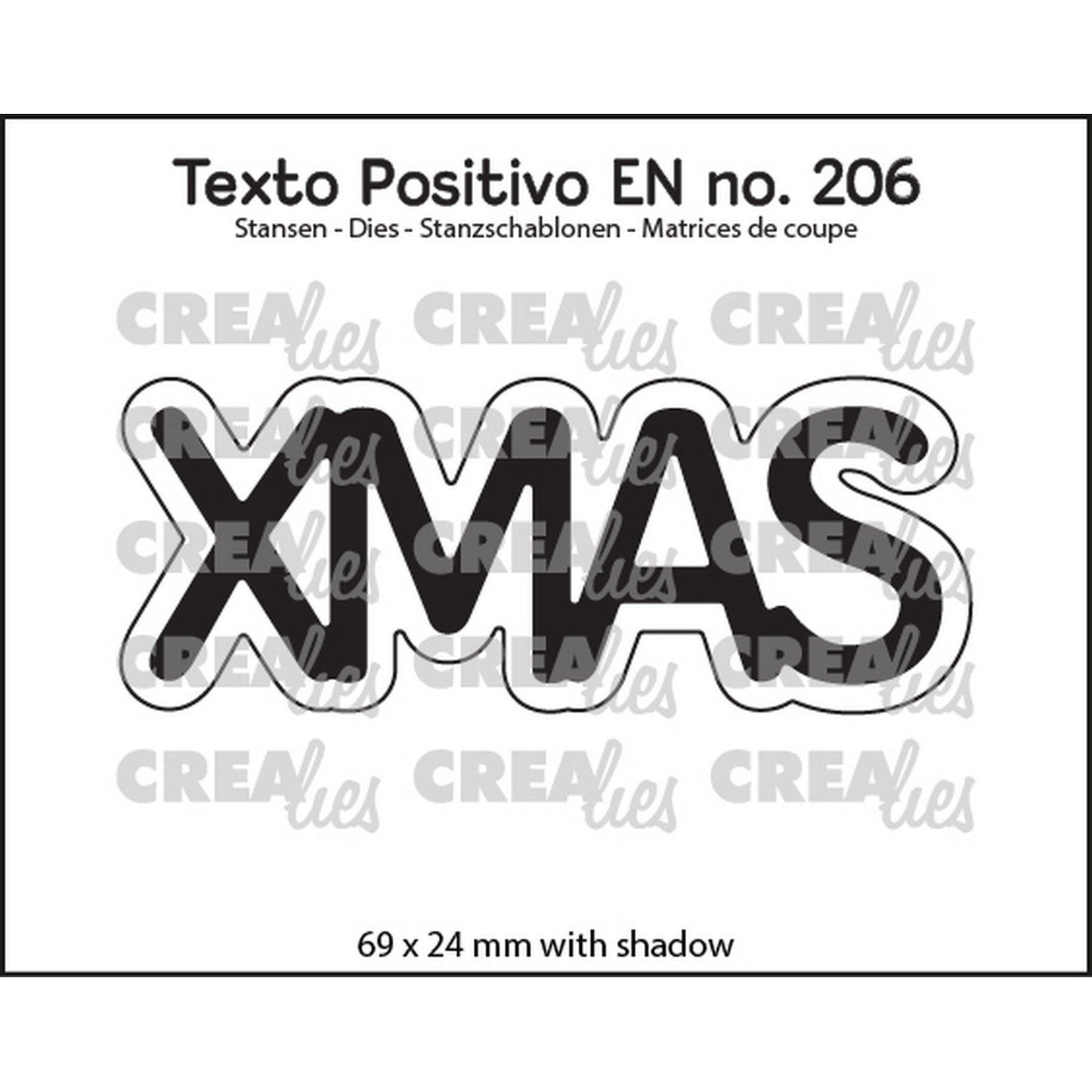 Crealies • testo positivo fustelle xmas