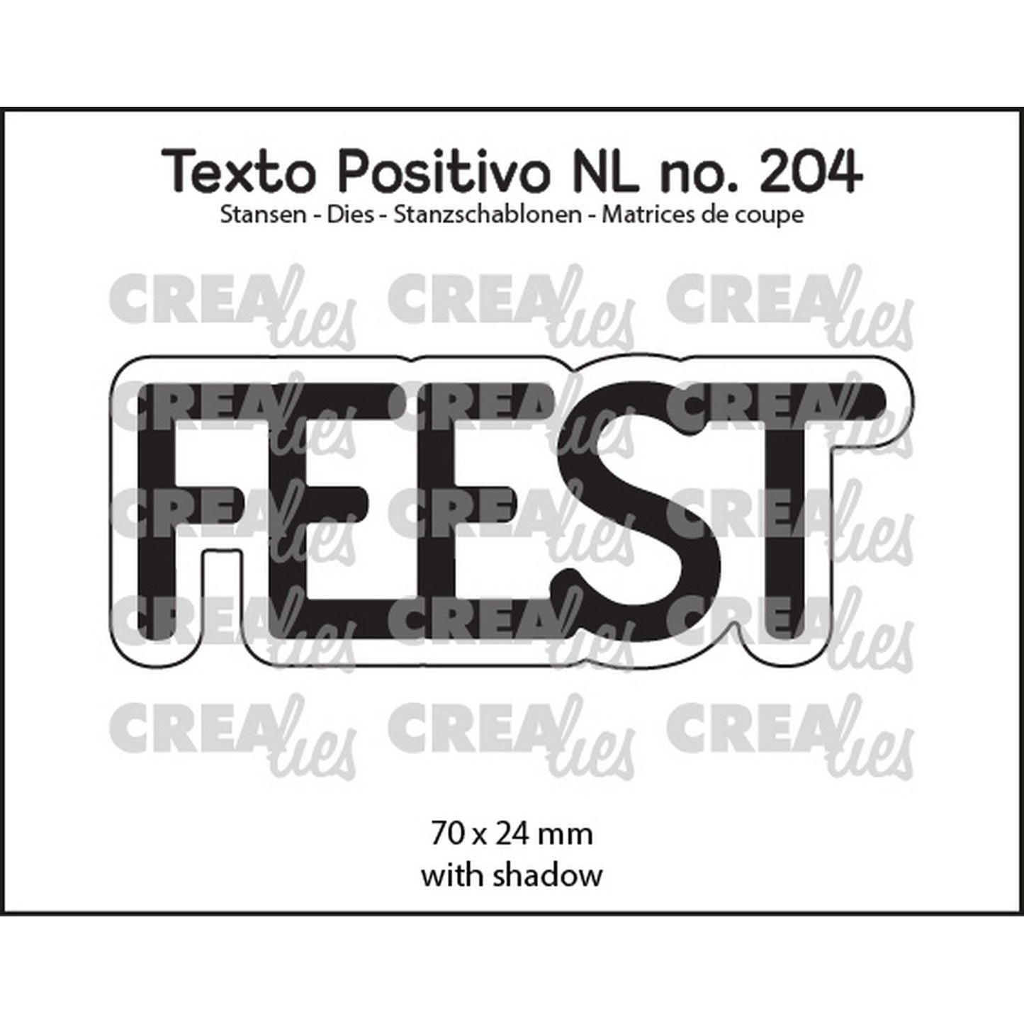 Crealies • texto positivo troqueles fiesta