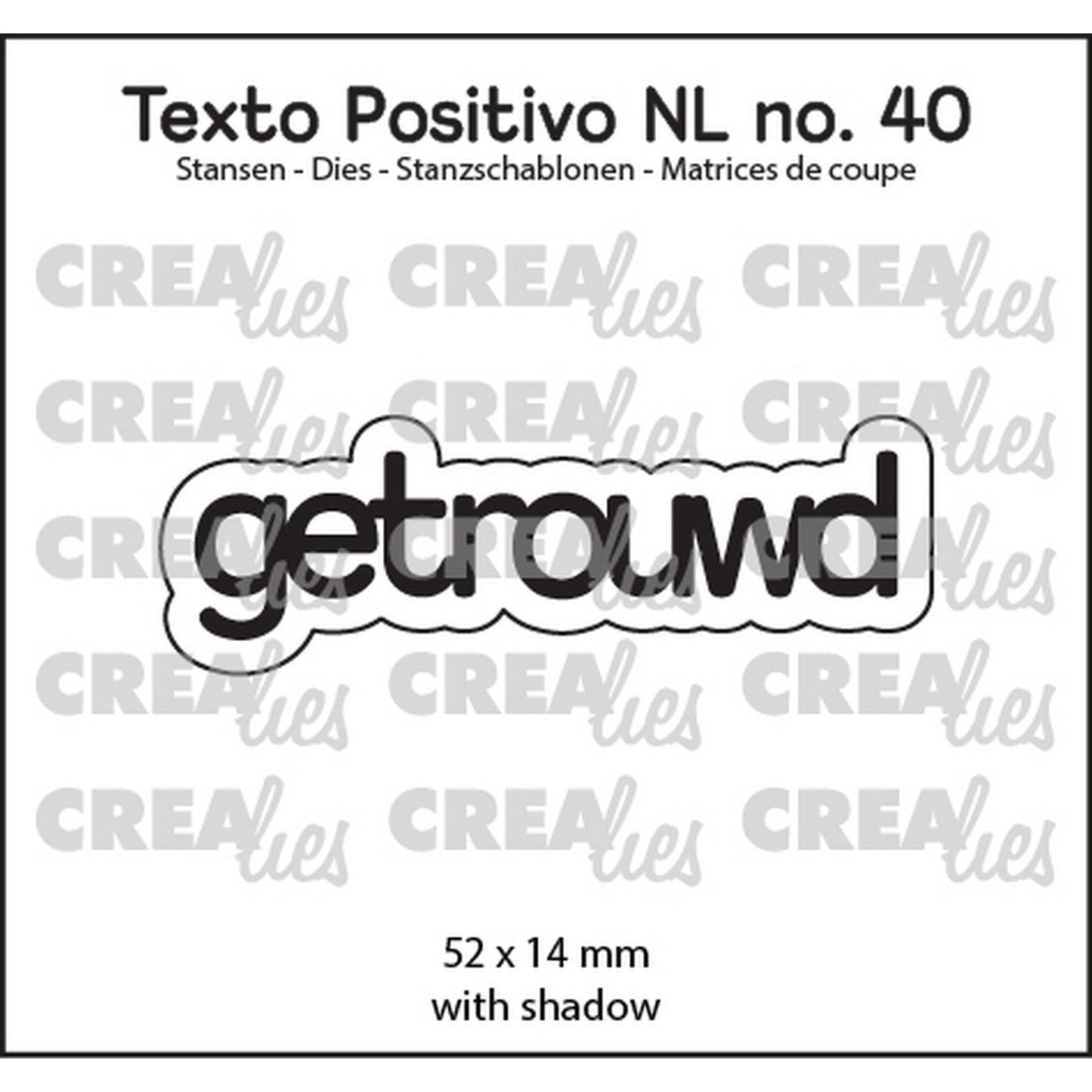 Crealies • texto positivo fustelle sposate