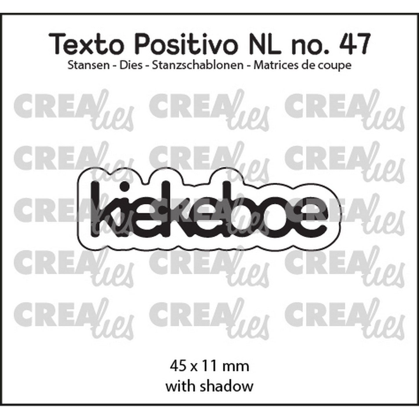 Crealies • texto positivo en este peekaboo