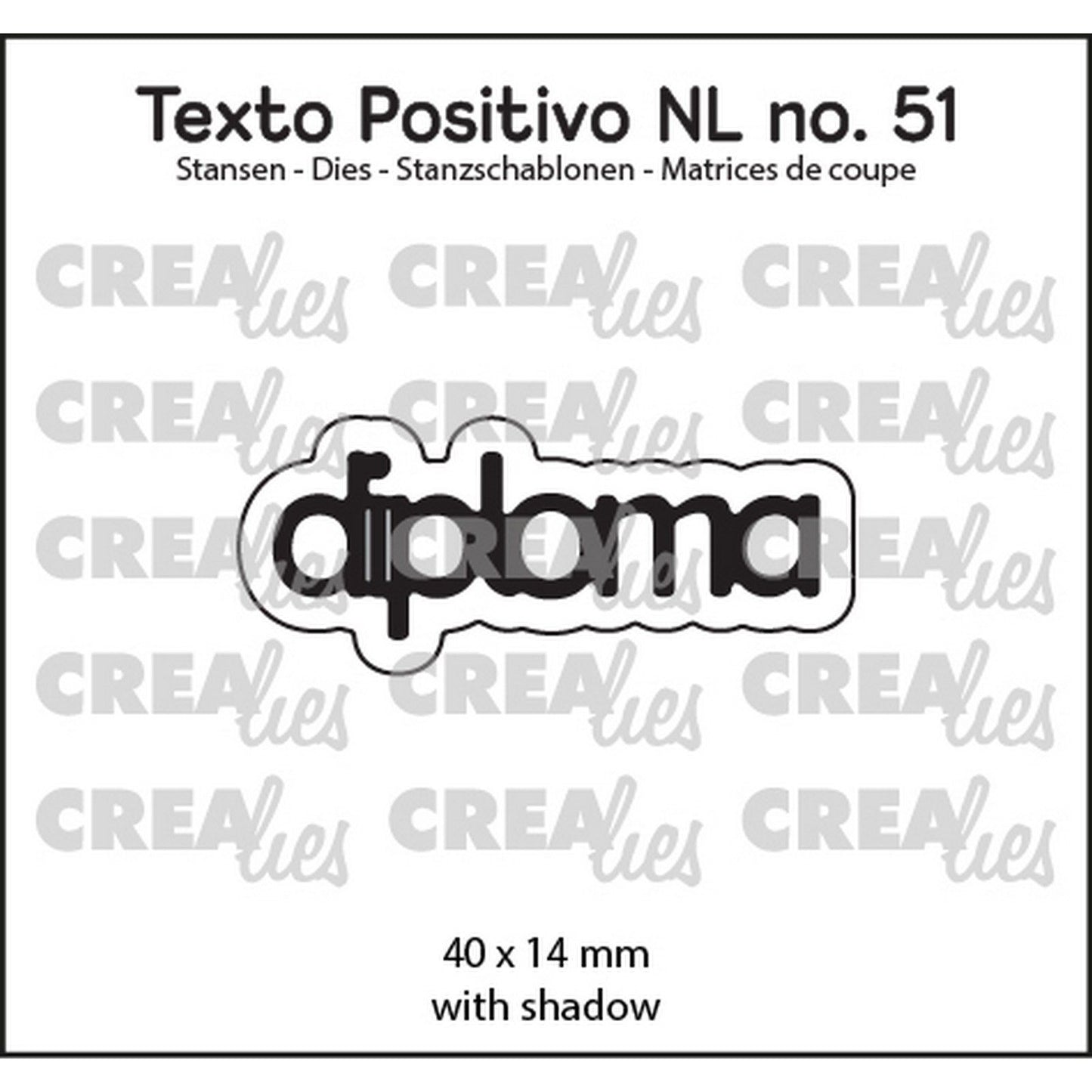 Crealies • texto positivo en este diploma