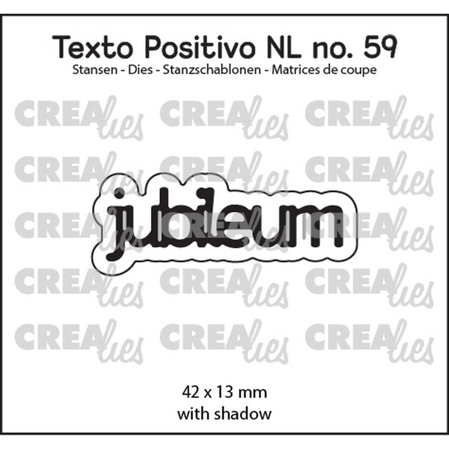 Crealies • texto positivo troqueles aniversario