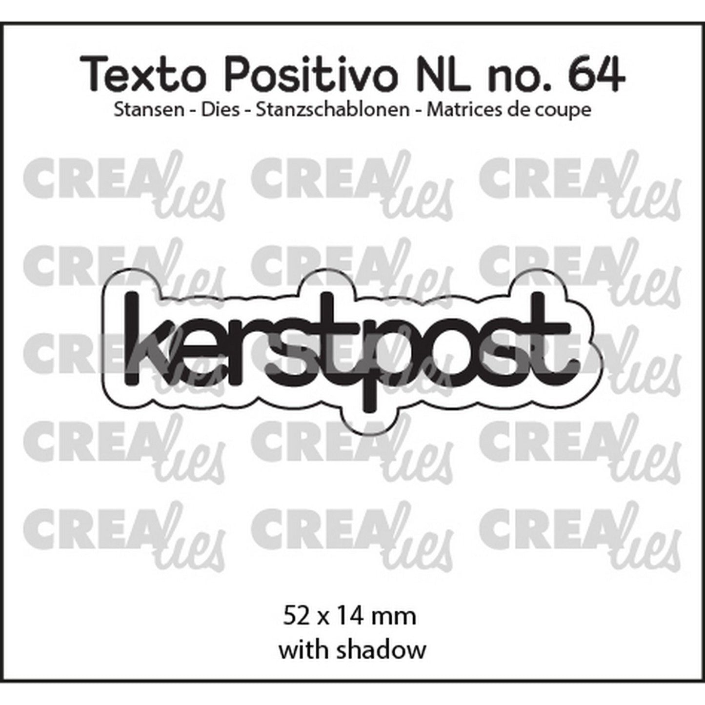 Crealies • testo positivo fustelle da taglio post di Natale