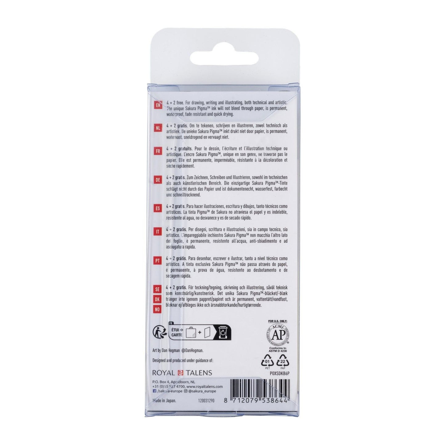 Sakura • set promozionale fineliner pigma micron 4+2 in omaggio
