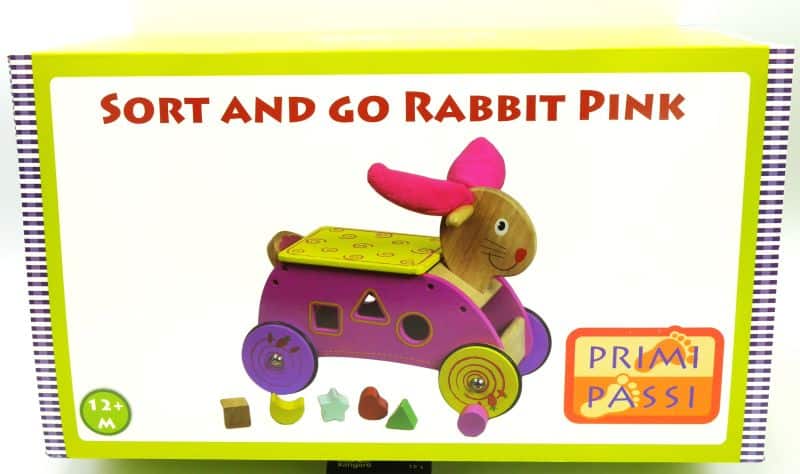 Jonotoys prima passi formas figura andante conejo rosa