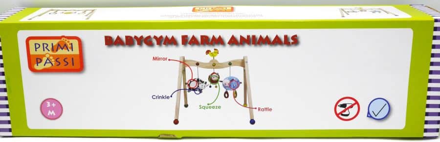 Jonotoys primi passi gimnasio para bebés con animales de madera