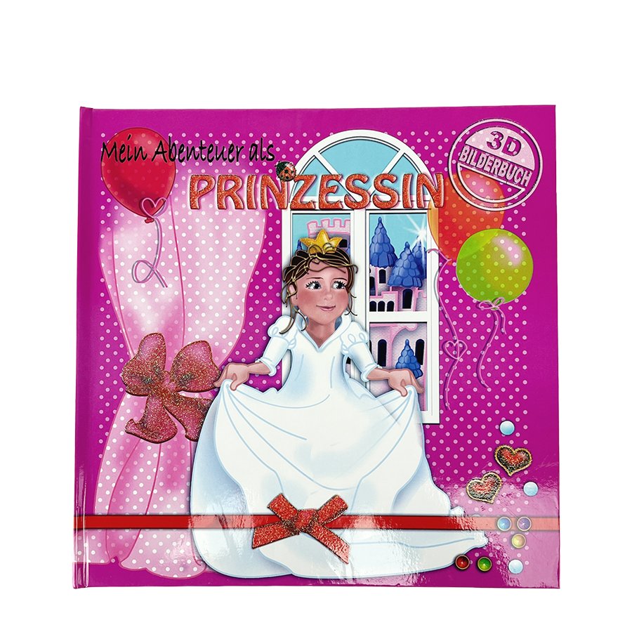 Libro ilustrado 3D princesa en alemán