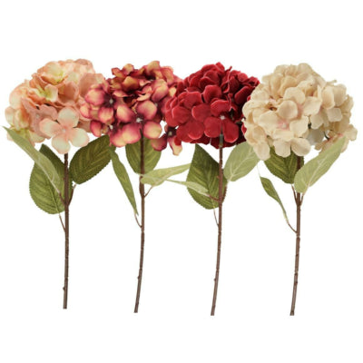Hortensia flor artificial 54 cm 4 surtidos | 24 piezas
