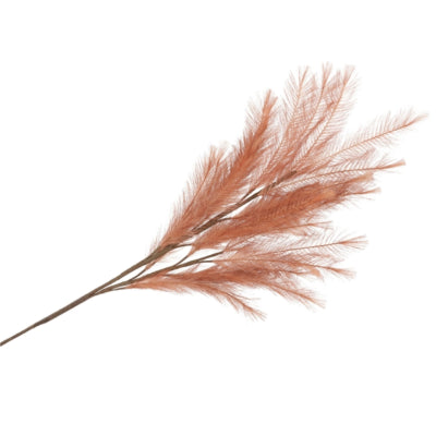 Daan rama artificial de madera curvada plumas seda coñac 100 cm | 12 piezas