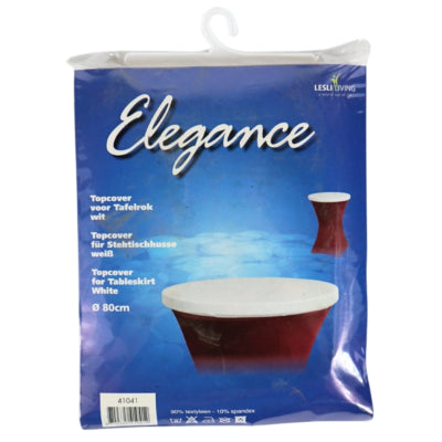 Mesa de pie Elegance con cubierta superior blanca 80 cm | 12 piezas