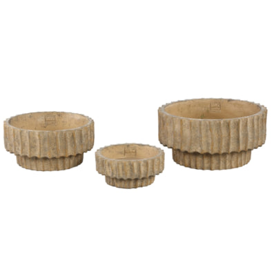 Ptmd cuenco mitty l marrón 30 cm | 2 piezas