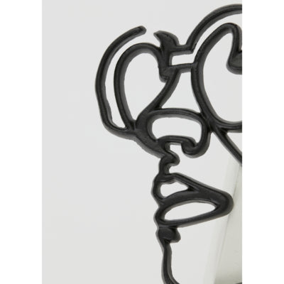 Luz decorativa de pared salón cara negra 45 cm | 4 piezas