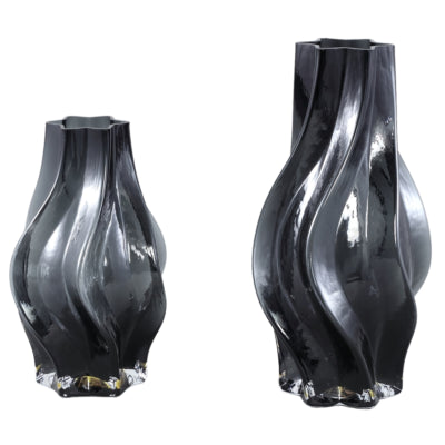Vaso ptmd firenze nero 24 cm | 4 pezzi