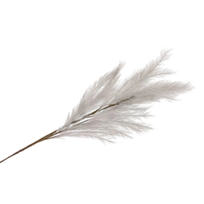 Daan rama artificial de madera curvada plumas gris plata 100 cm | 12 piezas