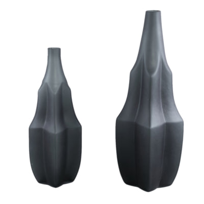 Ptmd jarrón robbin gris l 47,5 cm | 2 piezas