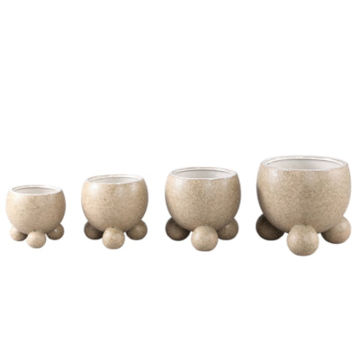 Ptmd vaso da fiori malinda l crema 17 cm | 6 pezzi