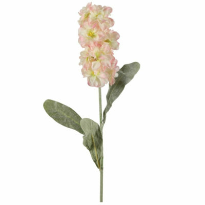 Fiore artificiale matthiola bianco rosa 56 cm | 24 pezzi