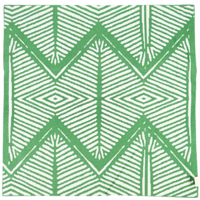 Fodera per cuscino del commercio equo e solidale verde tribale 45 x 45 cm | 12 pezzi