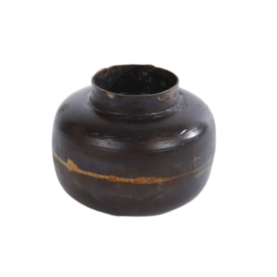 Portavelas oculto metal marrón 8 cm | 12 piezas