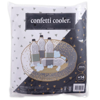 Portavasos inflable Senza dorado 55 cm | 6 piezas