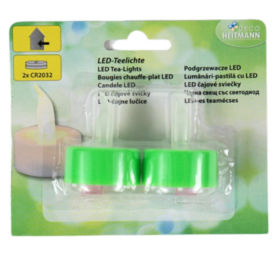 Deco Heitmann LED a batteria tea light verde 4,5 cm 2 pezzi | 20 pezzi