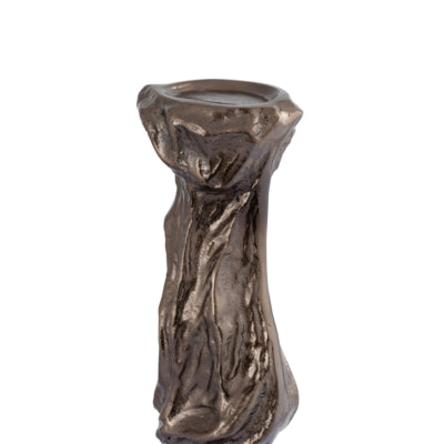 Portacandele Ptmd fleur alluminio color bronzo s 62 cm | 2 pezzi