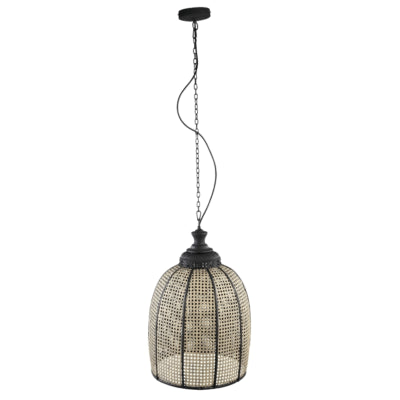 Lampada a sospensione Ptmd bayu nero beige 60 cm | 2 pezzi