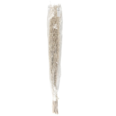 Fascio di erba Saras secca bianca 110 cm | 24 pezzi