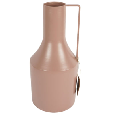 Vaso bottiglia in metallo rosa antico 33,5 cm | 6 pezzi