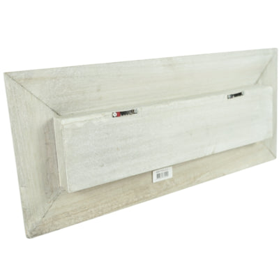 Decorazione murale in legno imbiancato 51,5 cm | 5 pezzi