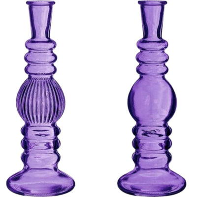 Vaso portacandele Florence viola 23 cm 2 assortiti | 24 pezzi