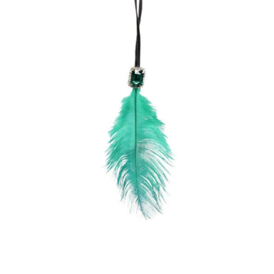 Ciondolo Ptmd natalizio hyra piuma verde 20 cm | 24 pezzi