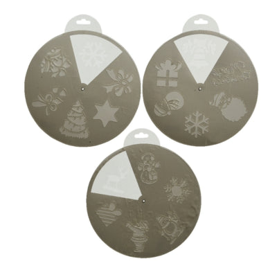 Plantillas de tocadiscos Navidad 25 cm 3 surtidos | 24 piezas