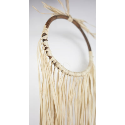 Decoración de pared círculo de rafia ratán 70 cm | 18 piezas