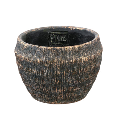 Ptmd macetero sary s color negro dorado 12 cm | 12 piezas