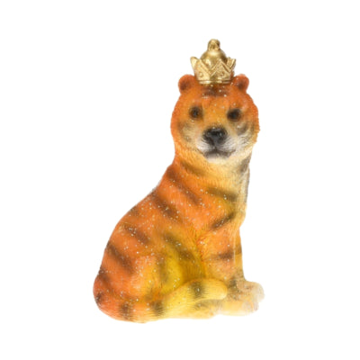 Estatua de tigre con corona 9 cm | 24 piezas