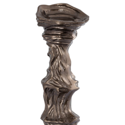 Portacandele Ptmd fleur alluminio color bronzo m 77 cm | 2 pezzi
