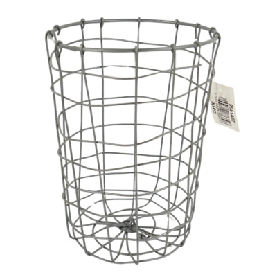 Cesto in filo moderno rotondo grigio 20 cm | 12 pezzi