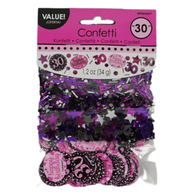 Amscan Coriandoli 30 anni rosa 34 g | 48 pezzi