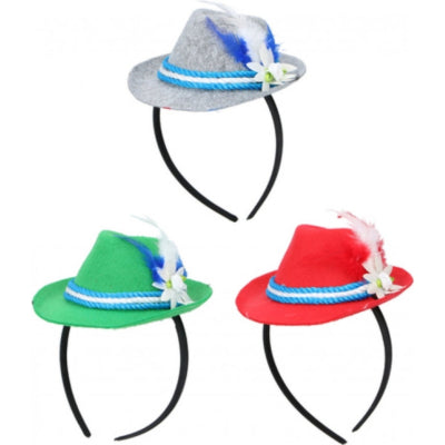 Fascia per capelli Oktoberfest 18 cm 3 assortiti | 24 pezzi