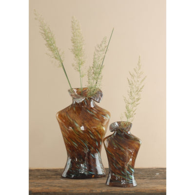 Vaso con fondo marrone 20 cm | 8 pezzi