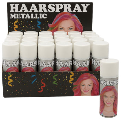 Haarverf spray wit feest carnaval spuitbus 250 ml | 24 stuks