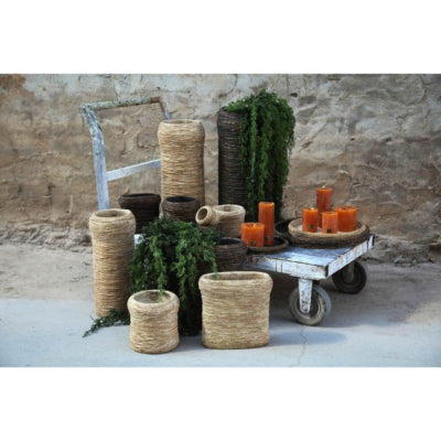 Ptmd vaso da fiori ricci l nero 55 cm | 2 pezzi