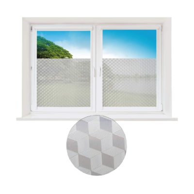 Pellicola per finestre Pro Home con motivo a cubetti 45 x 150 cm | 48 pezzi
