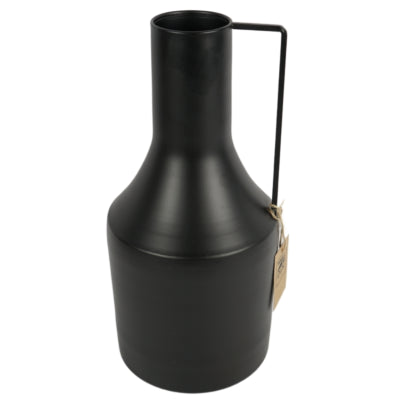 Vaso bottiglia metallo nero opaco 33,5 cm | 4 pezzi