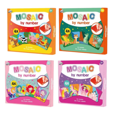 Craft universo mosaico por números espuma 22 cm 4 surtidos | 24 piezas